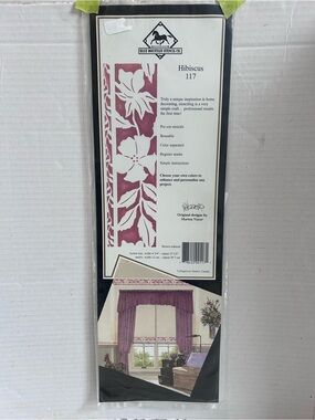 Blue Mountain Stencil co Hibiscus 117 Stencil vintage